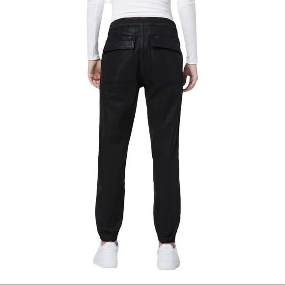 Hudson Maternity Utility Jogger In Black Coated Zippered Hem Size Medium - Picture 5 of 8